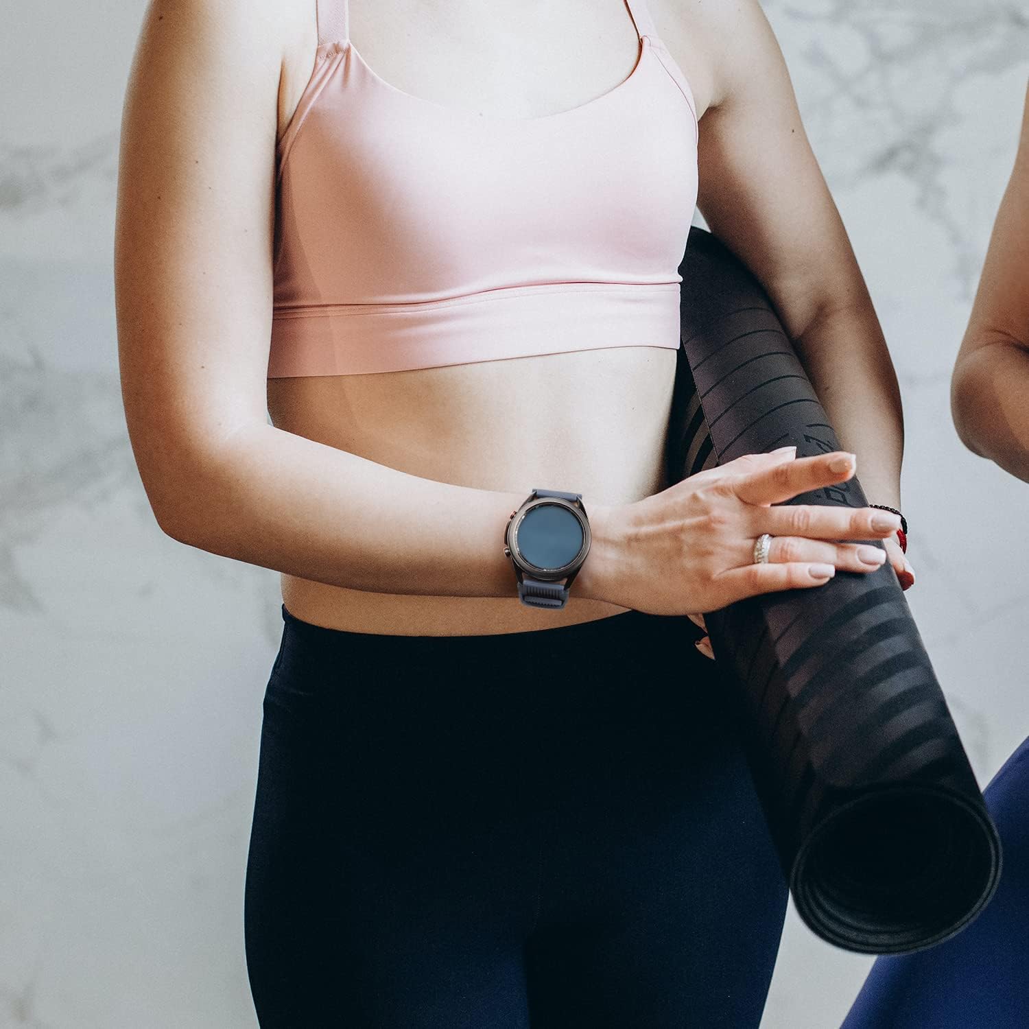 Compatible con Samsung Galaxy Watch 3 correas de 1.772 in, Galaxy Watch 1.811 in, correa deportiva de silicona de 0.866 pulgadas, correa de repuesto