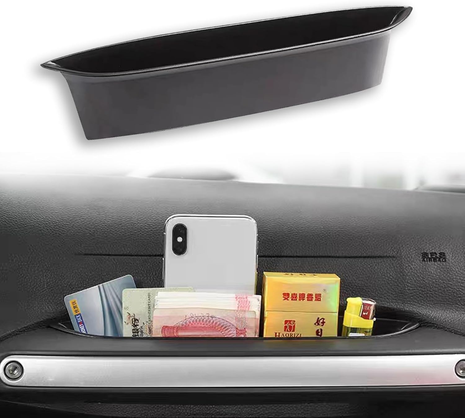 1 caja de almacenamiento con asa, organizador de bandeja de almacenamiento para pasajeros, caja de accesorios compatible con Jeep Wrangler JK JKU