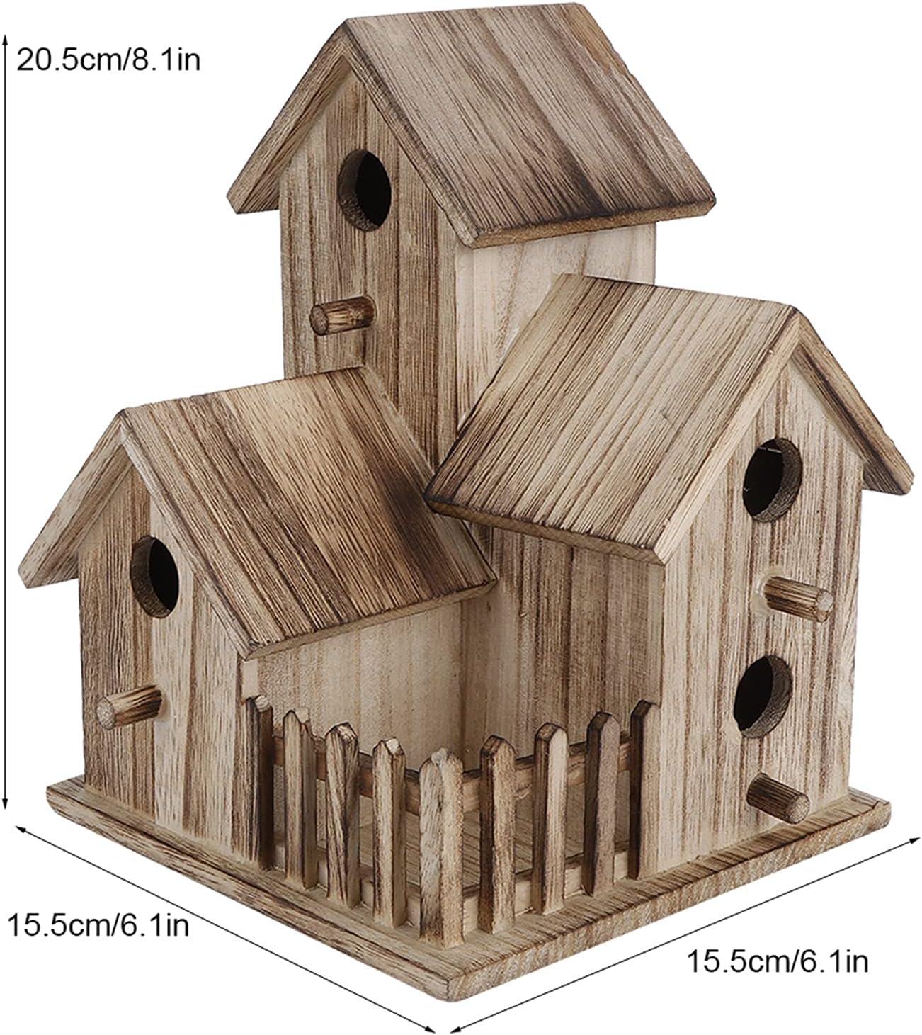Fydun Casa de madera para pájaros, pequeña caja de pájaros para jardín, casa de pájaros, suministros para mascotas, decoración para hombres y mujeres