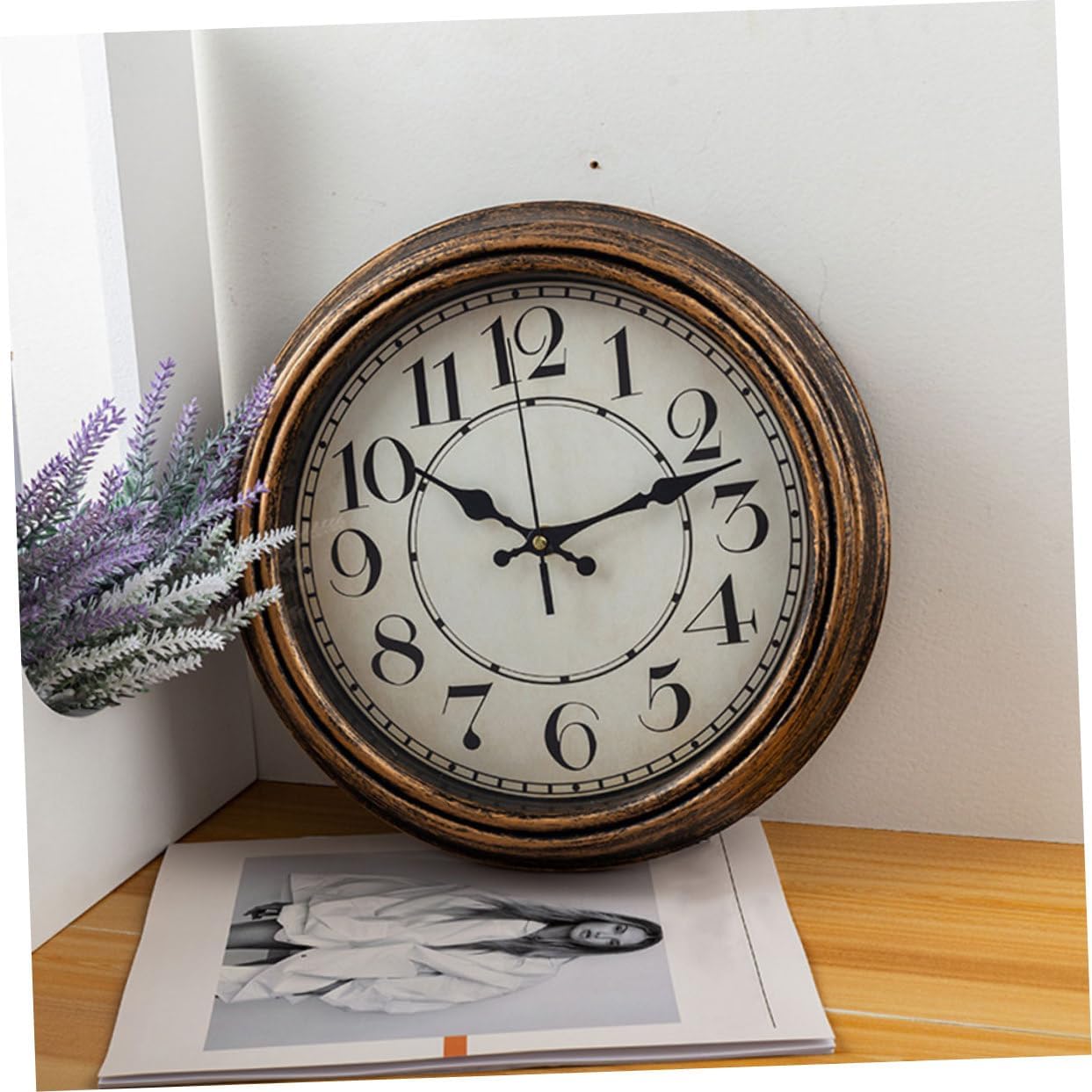 Wall Clock Retro Clock Quartz Clock Digital Clock Office Decor Clock for Office Rustic Decor Fashion Clock Candle Extinguisher Clip Reloj De Pared