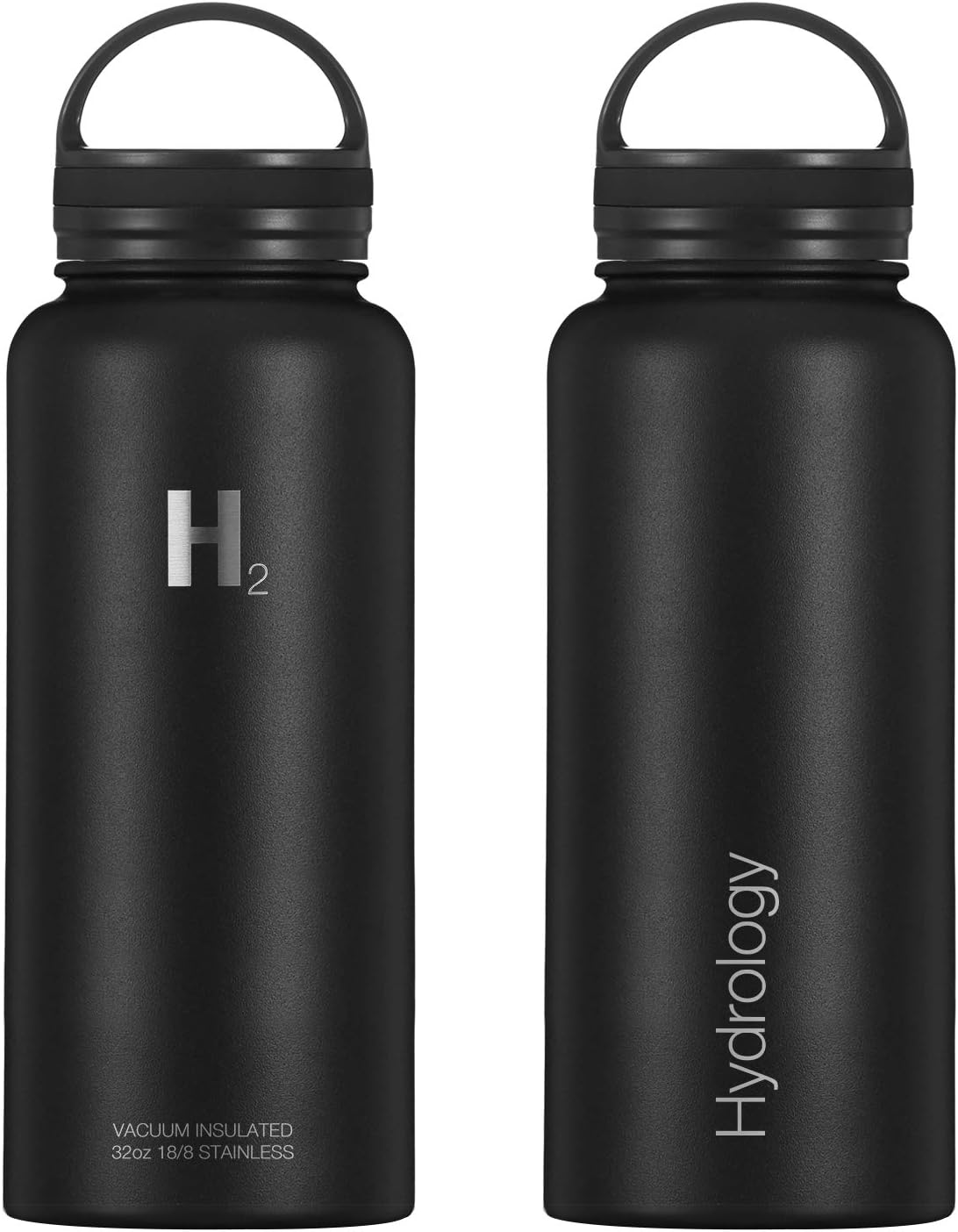 Hydrology Adventure Edition – Botella para agua con 3 tapas, doble pared de acero inoxidable, aislamiento al vacío, boca ancha, termo caliente y