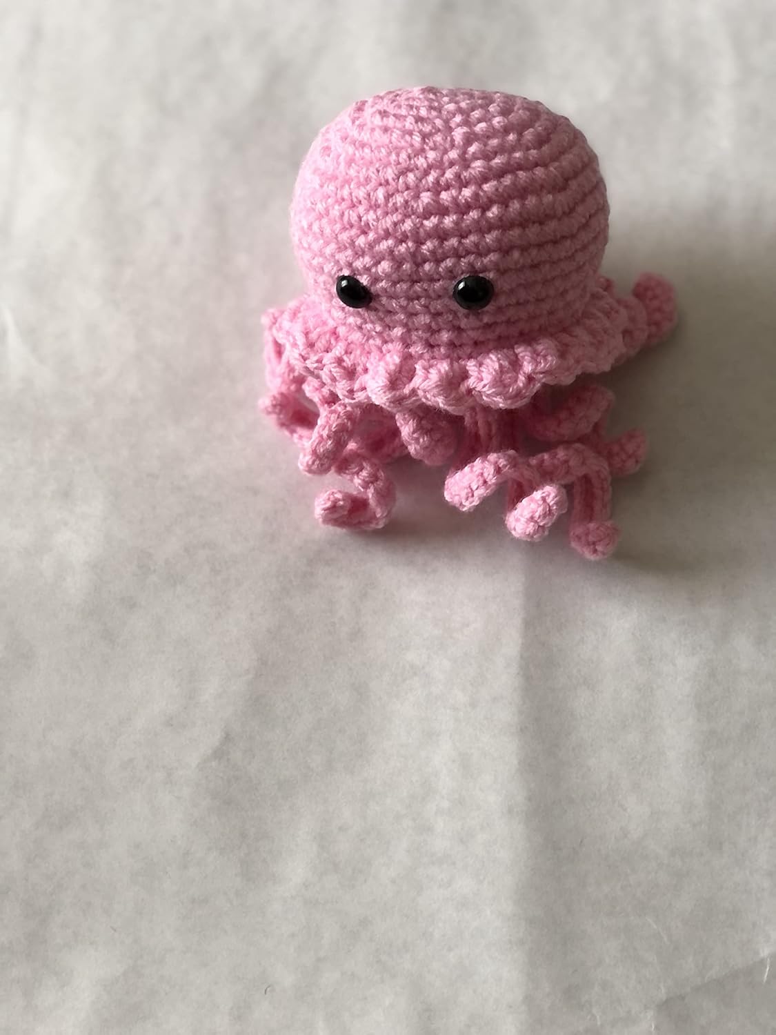 Znet3D Juguete de peluche de ganchillo de medusas – Hecho a mano en los Estados Unidos – Suave y adorable. A (rosa)