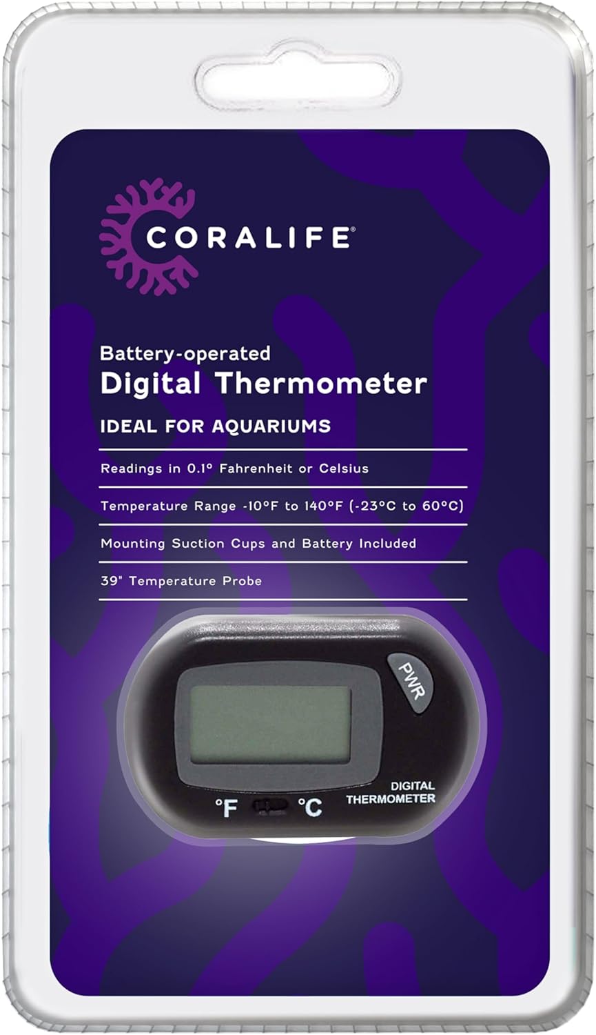 Coralife Termómetro digital de agua para acuario