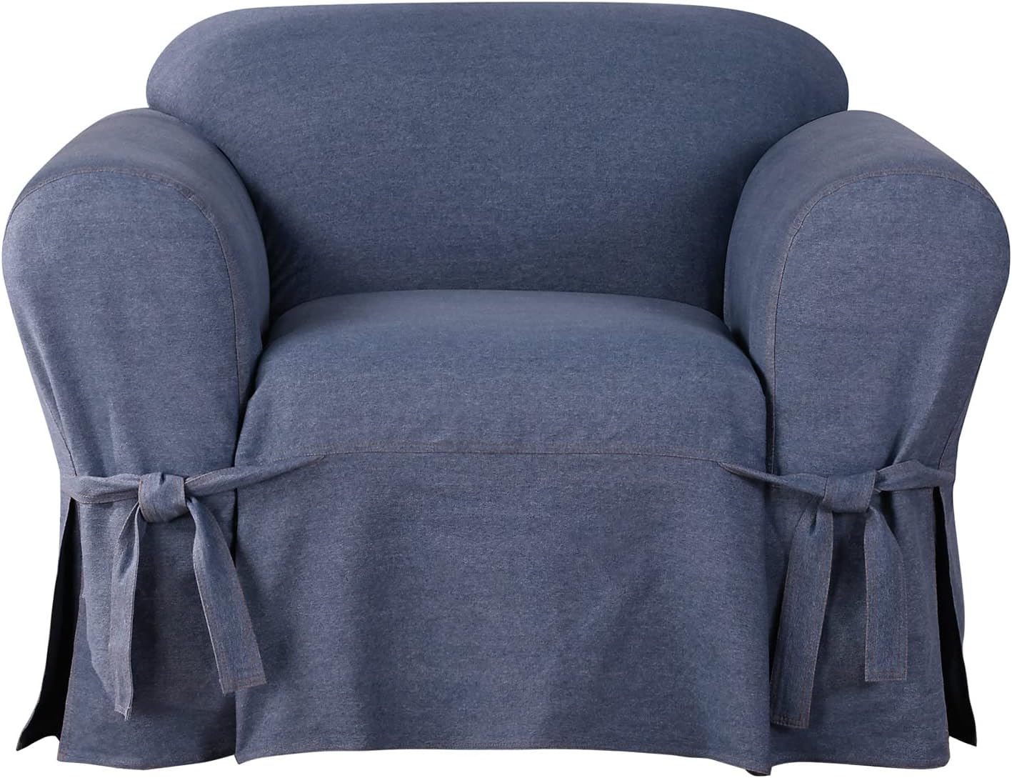 SureFit Auténtica funda para silla de mezclilla de 1 pieza, color índigo