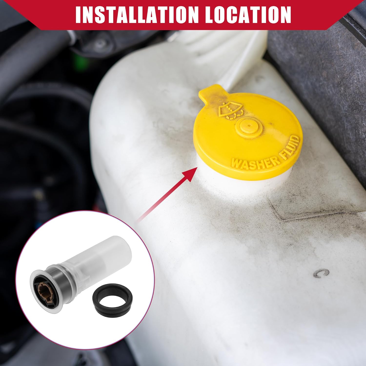 Hihaha No.289111E400 – Sensor de nivel de líquido del limpiaparabrisas para Nissan Altima 1993-2020, interior, aleación de plástico duradero, 1