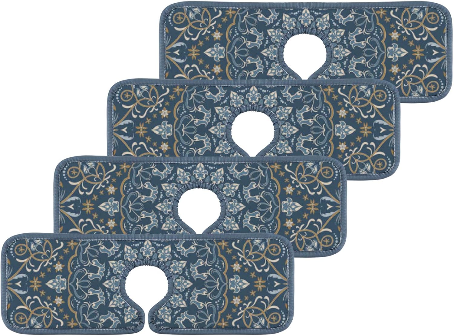 Almohadillas absorbentes de agua para grifo de microfibra de 15 pulgadas, tapete de secado de platos, protector contra salpicaduras, colector de