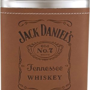 Jack Daniels – Frasco con licencia para bar, 6 onzas, color plateado Jack Daniels – Frasco con licencia para bar, 6 onzas, color plateado