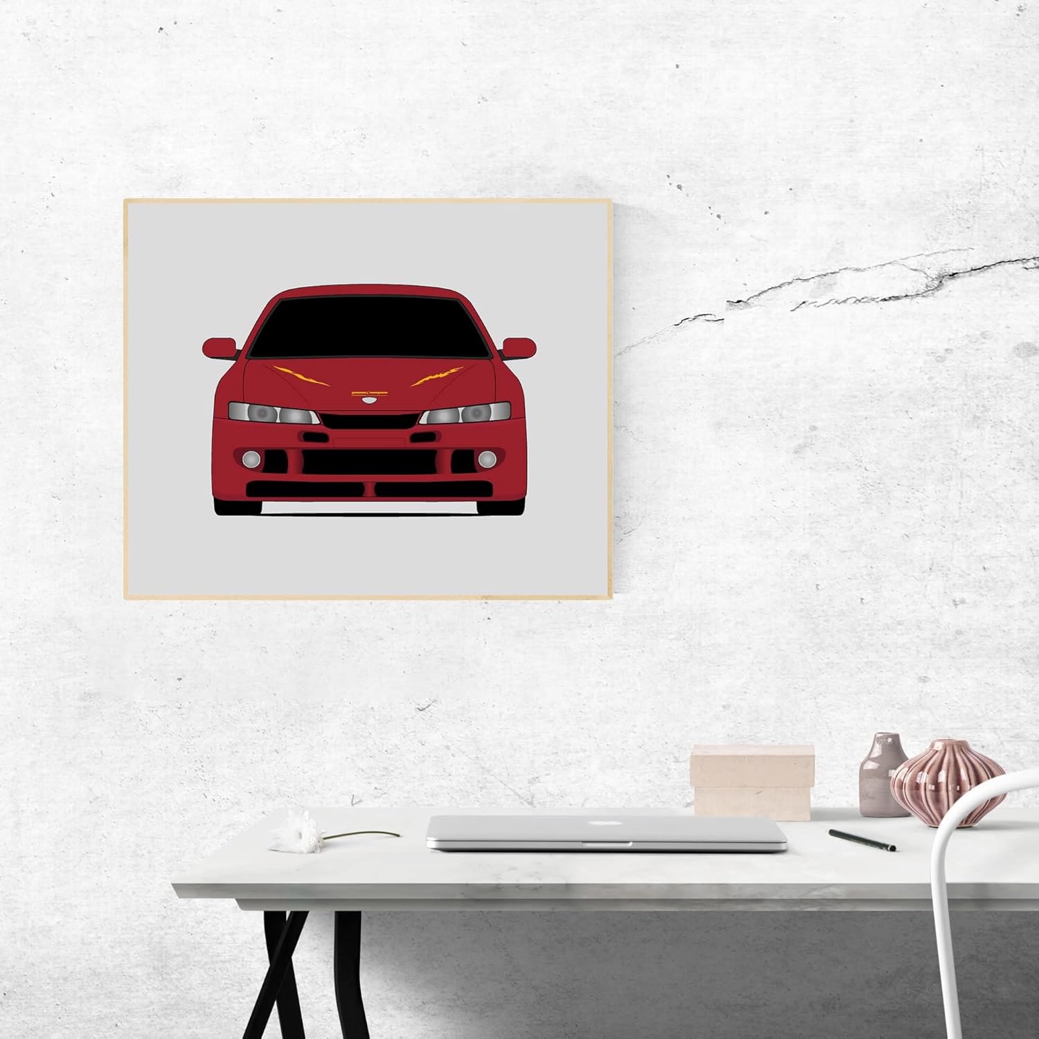 Nissan 240SX (1995-1998) in the Fast and the Furious Movie Inspired Poster Print Wall Art Decor Handmade Silvia S14 driven by Letty Ortiz (Michelle