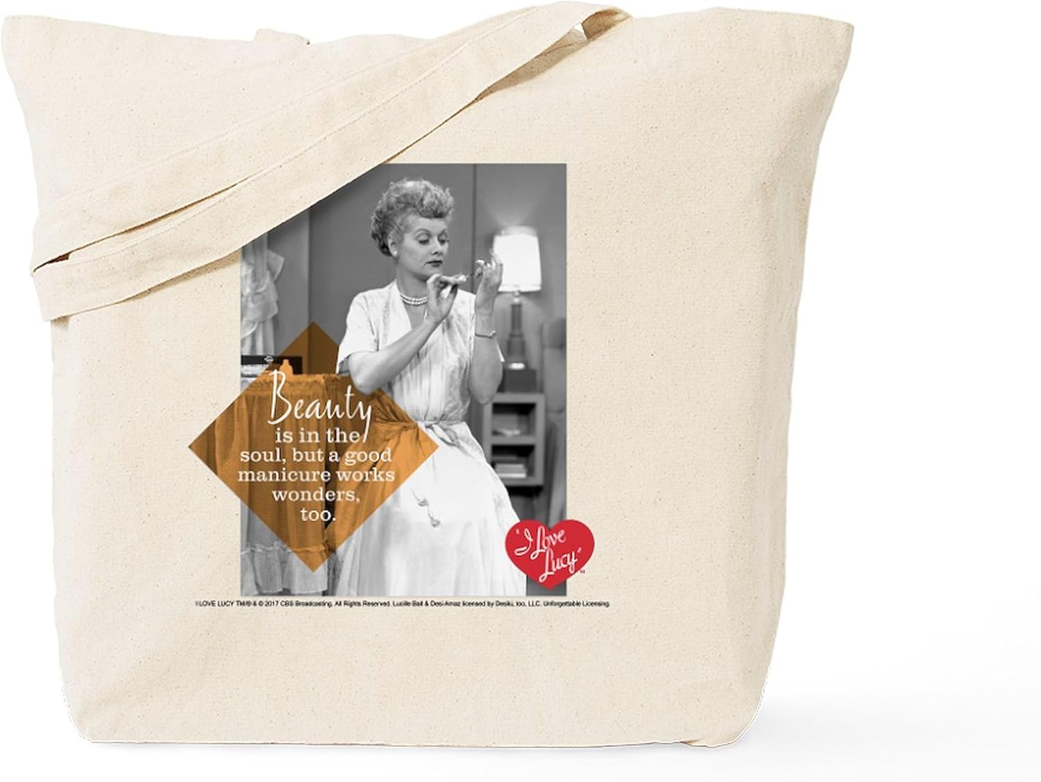 CafePress I Love Lucy #Nofilter Tote Bag Natural Canvas Tote Bag, Cloth Shopping Bag