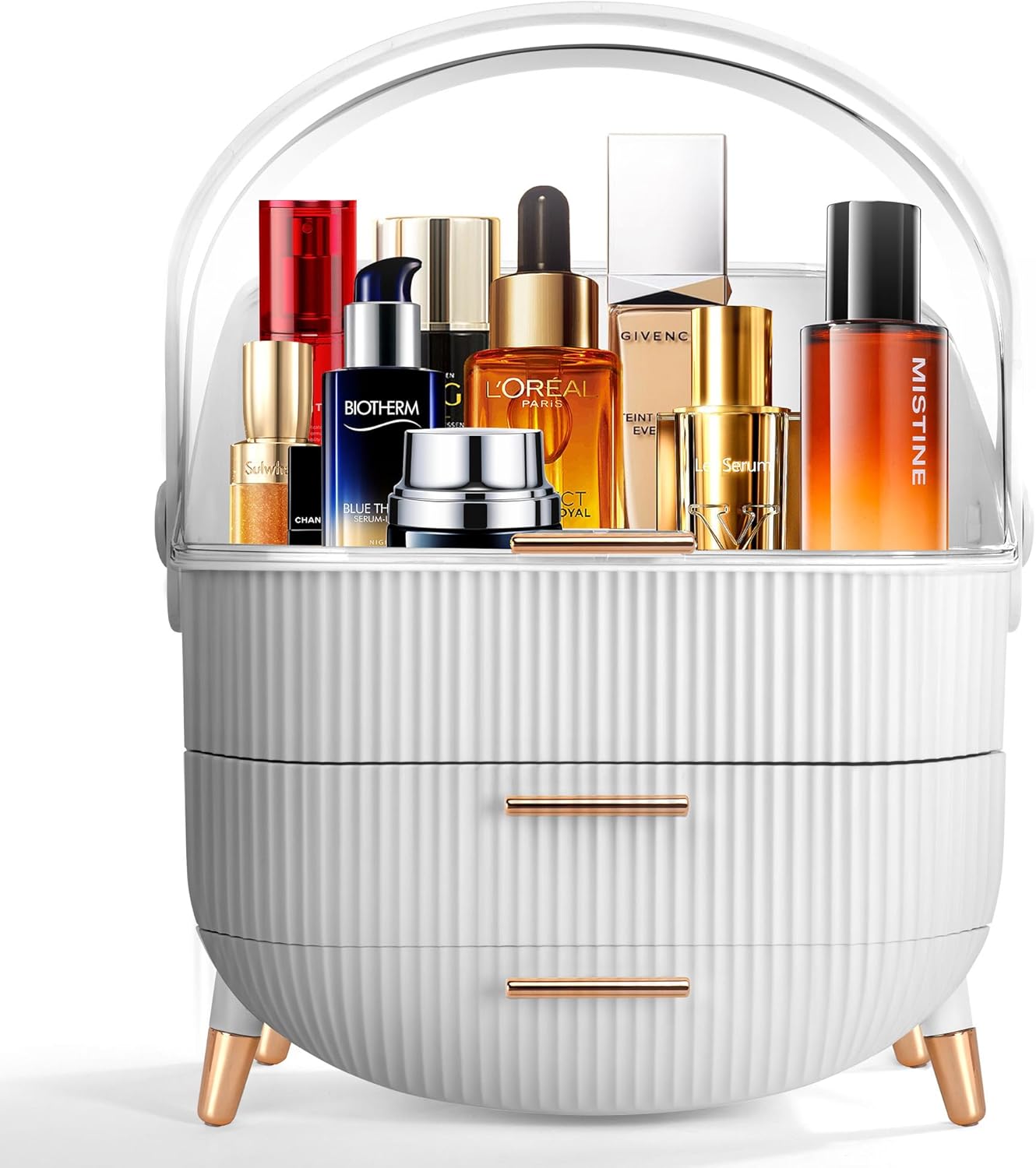 NLZFK Organizador de maquillaje para tocador, fabuloso organizador de cuidado de la piel, apto para baño, sala de estar, encimera de dormitorio,