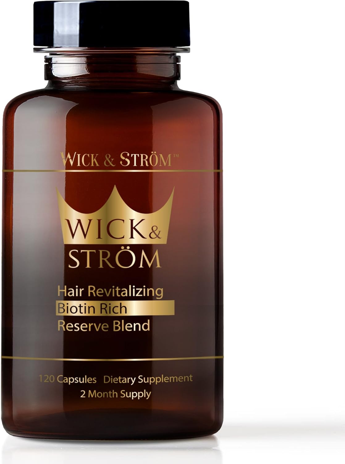 WICK & STRÖM Vitaminas para la pérdida del cabello  Suministro de 2 meses  Soporte bloqueador de DHT  con Saw Palmetto para el crecimiento del