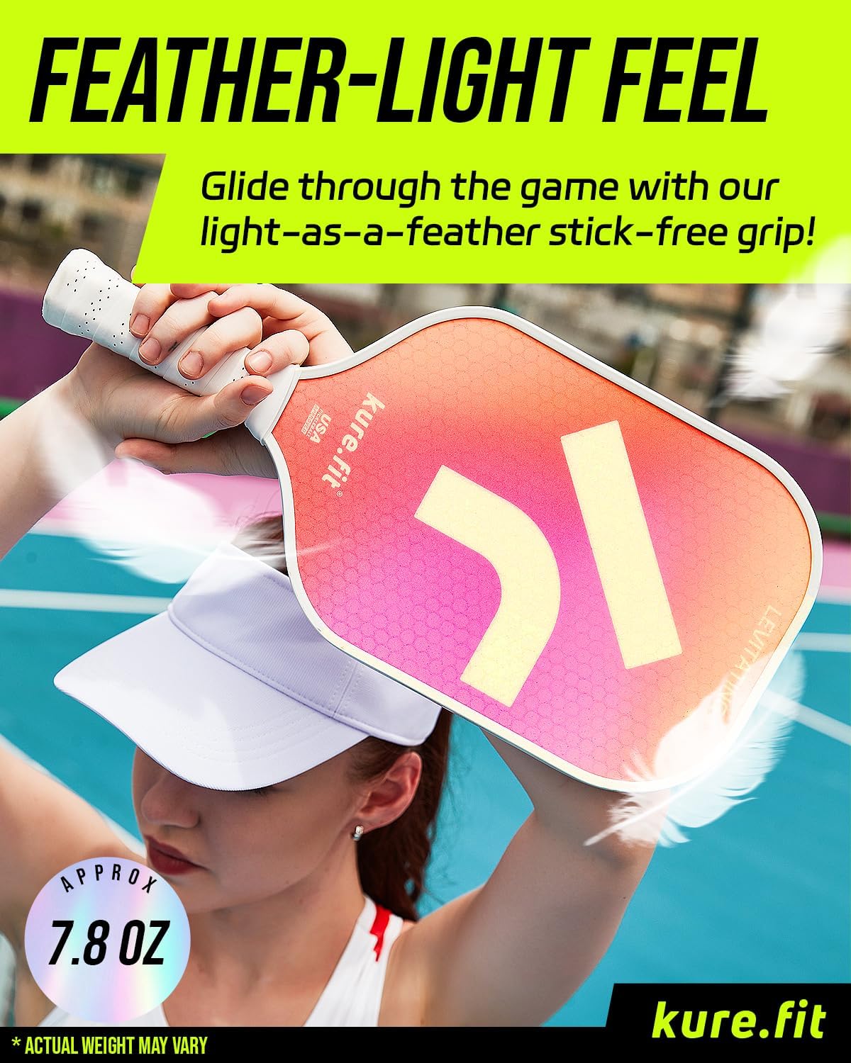 kure.fit Juego de paletas de pickleball, aprobado por USAPA, 4 bolas, almohadilla de entrenamiento, video tutorial de práctica, ligero, fácil