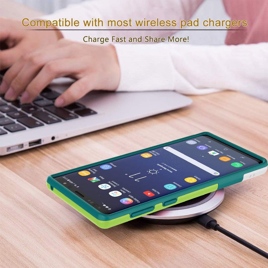 Jeylly Funda delgada para Samsung Galaxy Note 9, híbrida antideslizante de impacto, a prueba de golpes, linda, flexible, suave, TPU duro, elegante,