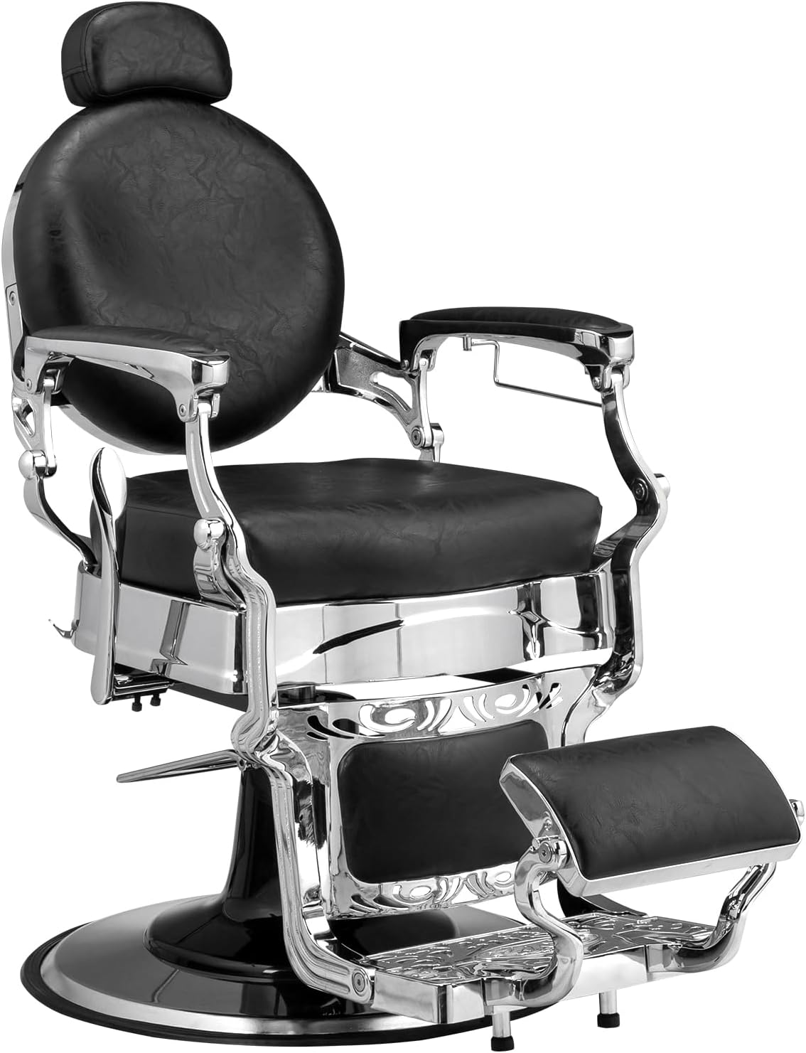Winado Silla de peluquería reclinable vintage resistente con reposacabezas, soporta hasta 700 libras y rotación de 360, equipo de champú profesional