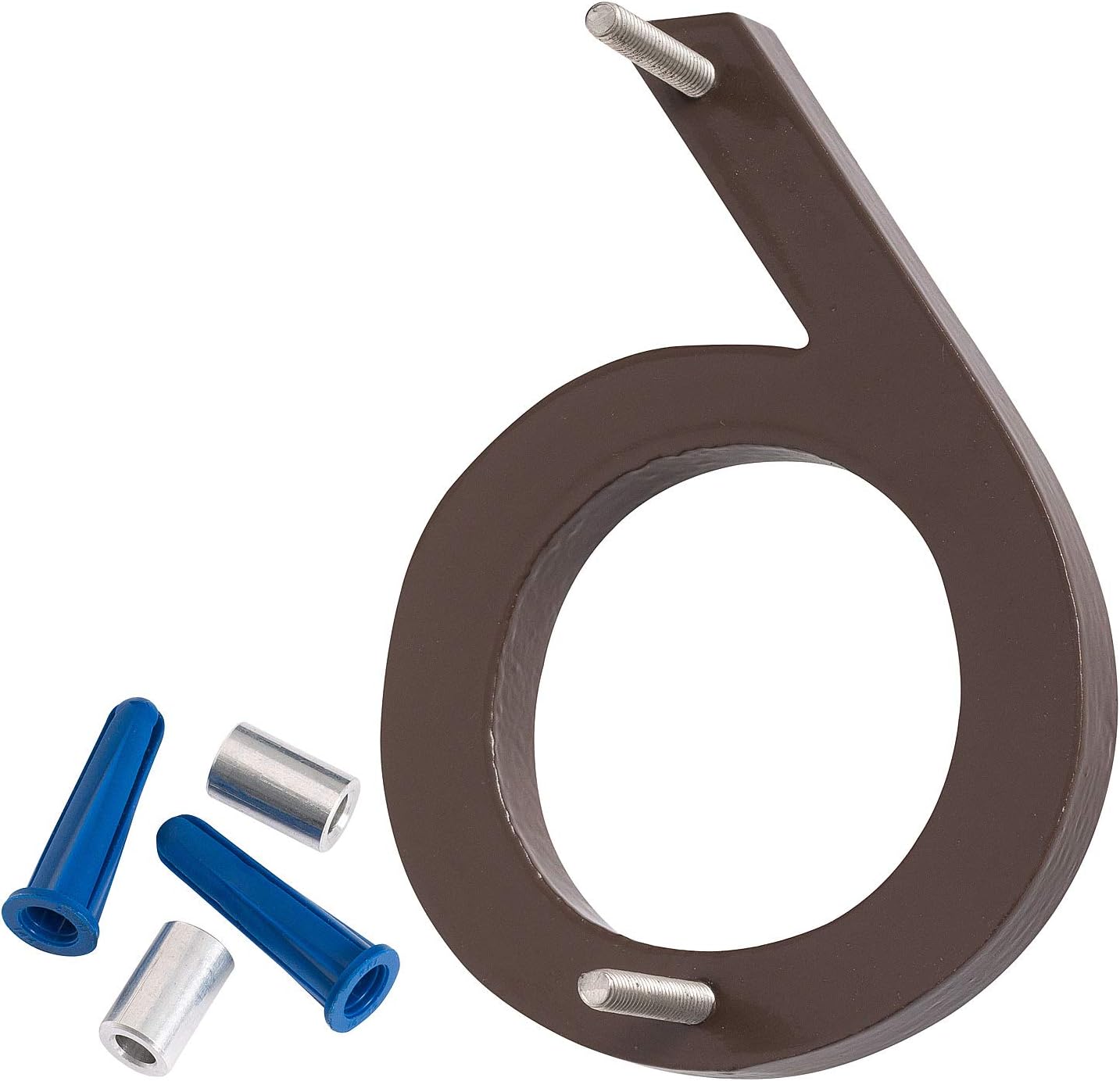 Montague Metal Products MHN-06-F-RB2-6 Números flotantes modernos de aluminio cepillado macizo, 6 pulgadas, bronce romano recubierto de polvo de