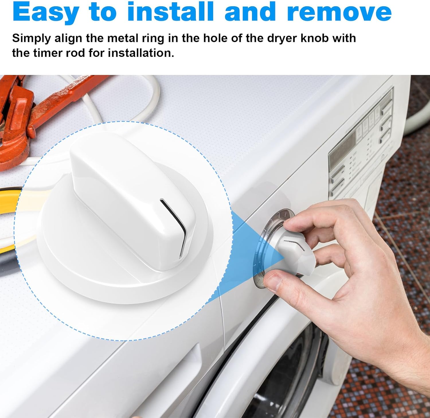 WE03X25285 Secadora Perilla de Control de Reemplazo GE Hotpoint Secador PS11763058 AP6032623 Para GE Secador Perilla Principal