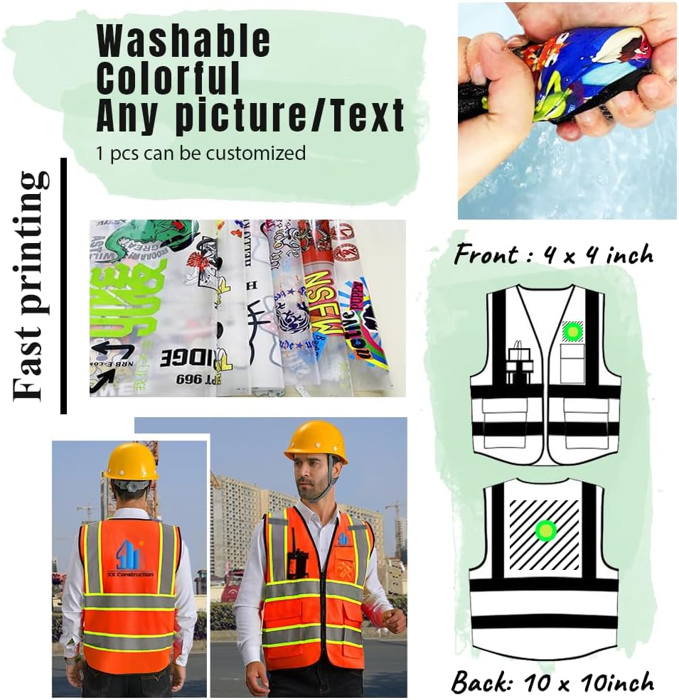 YOWESHOP El chaleco de seguridad de alta visibilidad modifica el chaleco protector reflectante de alta visibilidad del logotipo