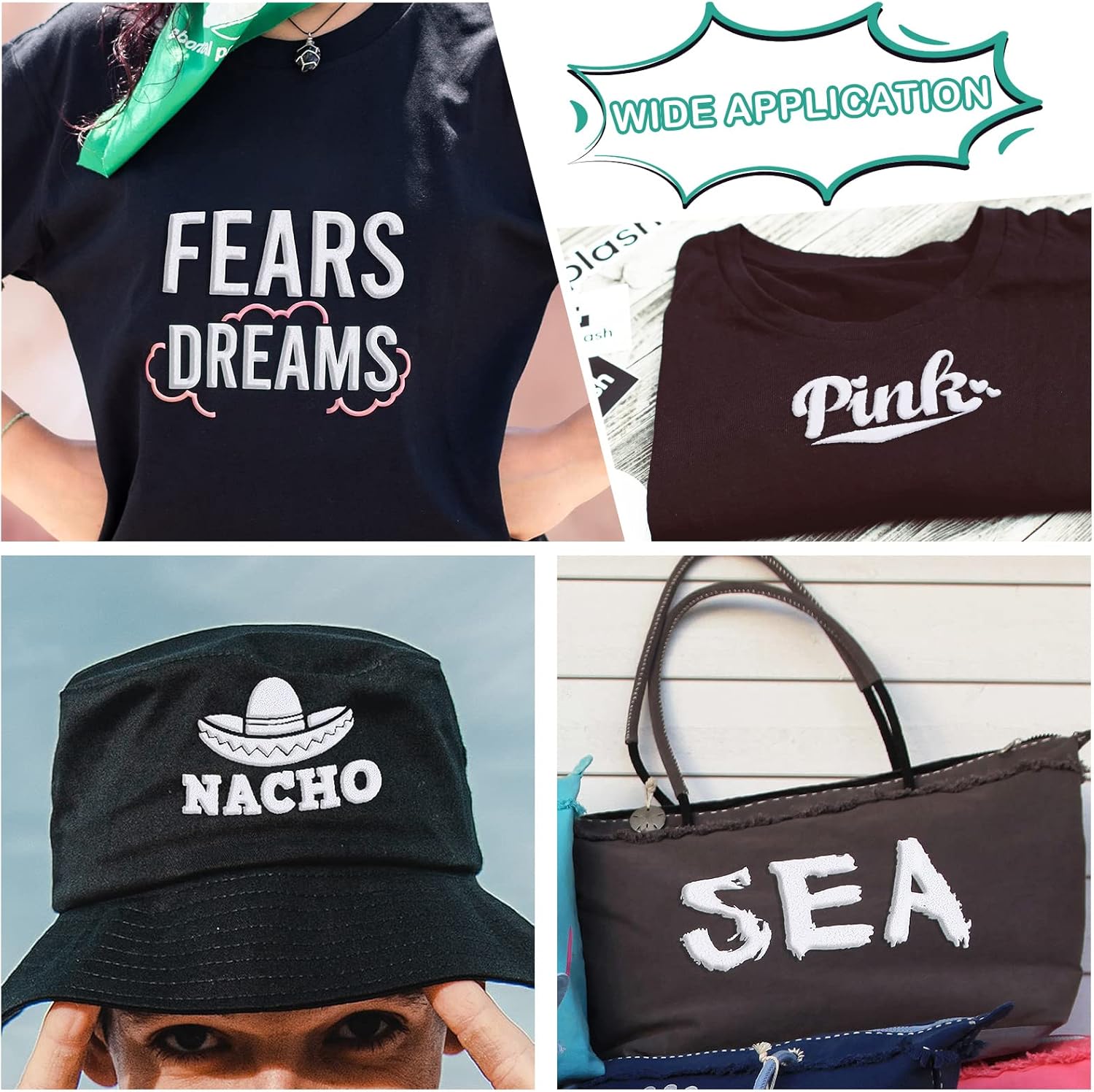 WRAPXPERT Rollos de vinilo de transferencia de calor 3D de 10 x 5 pies, vinilo de transferencia de calor para camisetas, fácil de cortar y