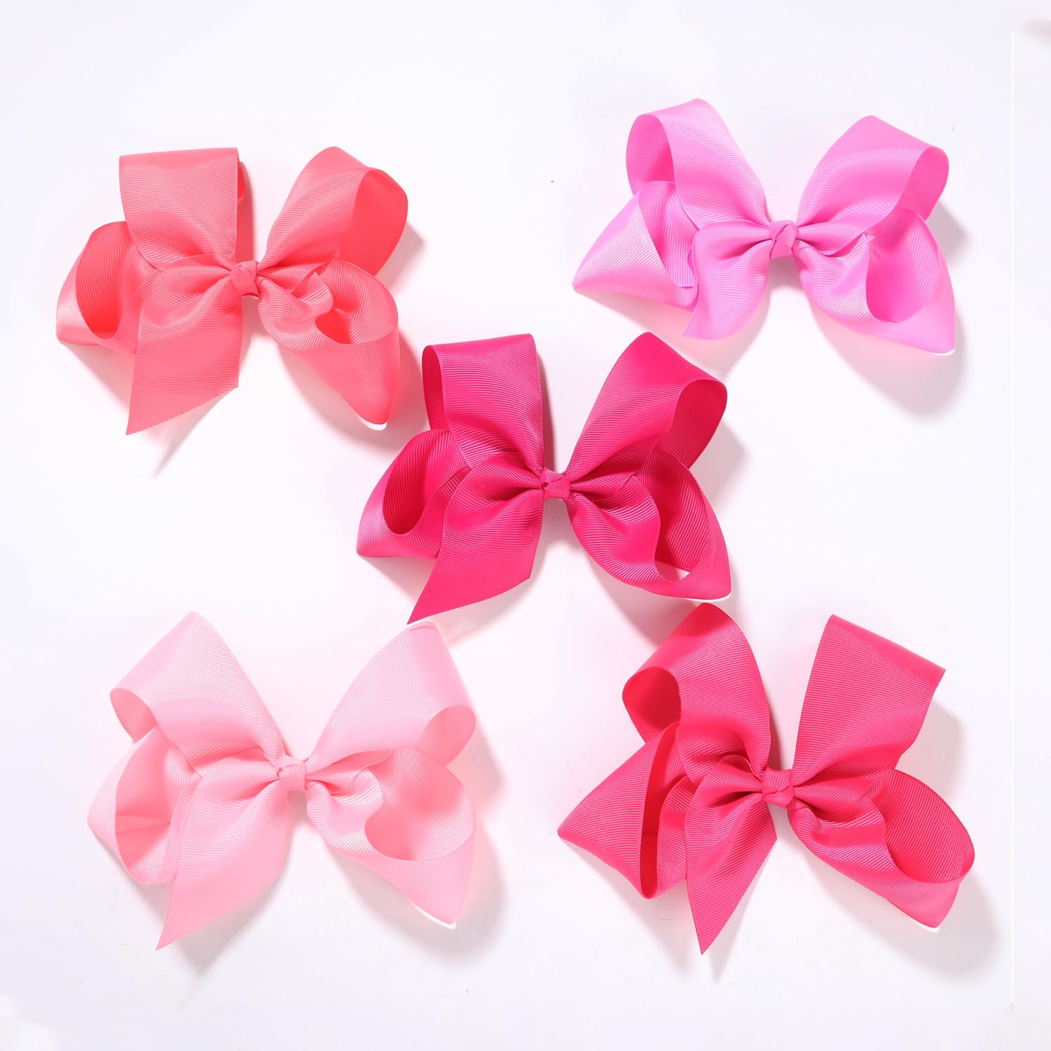 Lazos para el pelo para niñas, 10 clips de lazos para niñas pequeñas, pinzas de cocodrilo para cinta de grogrén negro, accesorios para el cabello
