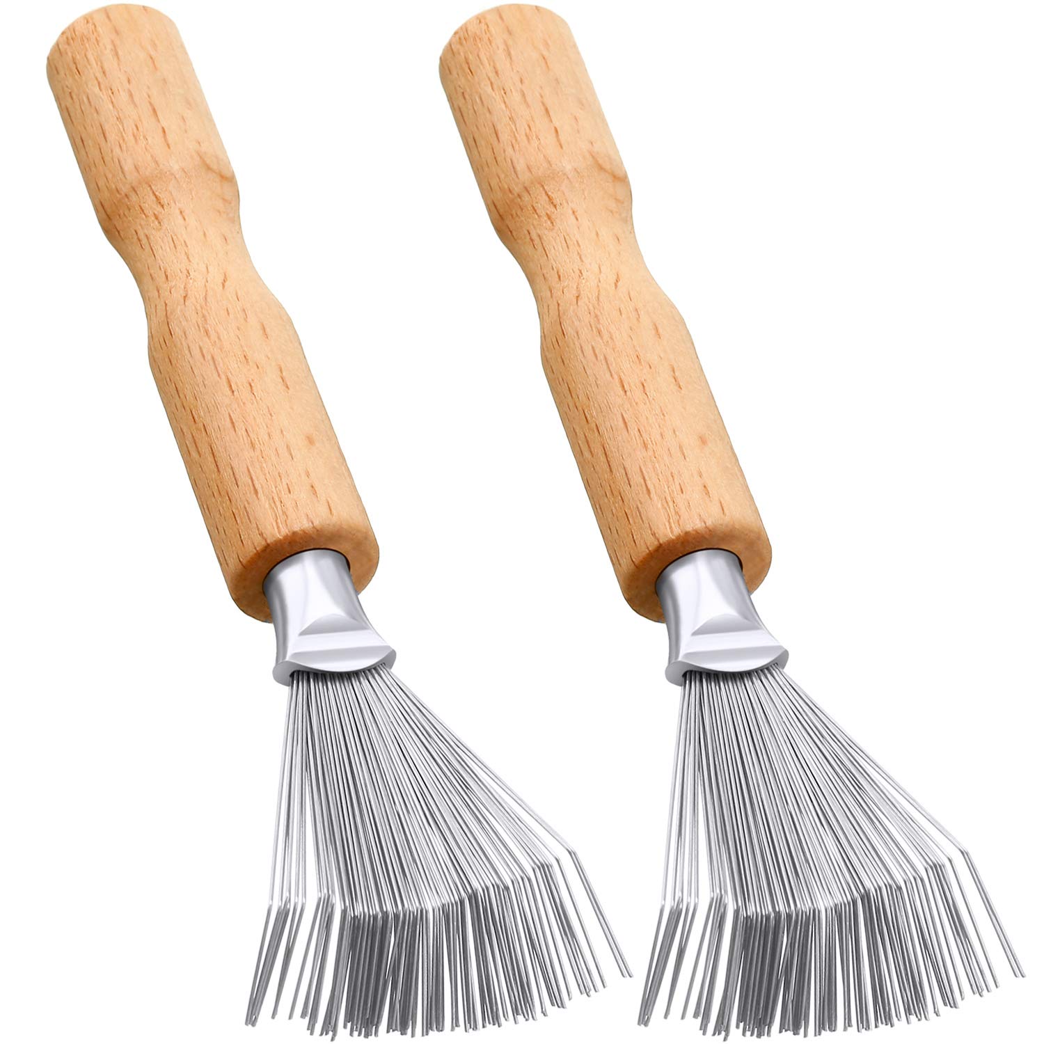 2 piezas de cepillo de pelo, herramienta de limpieza de peine, limpiador de cepillo de pelo, mini cepillo removedor de suciedad con rastrillo de