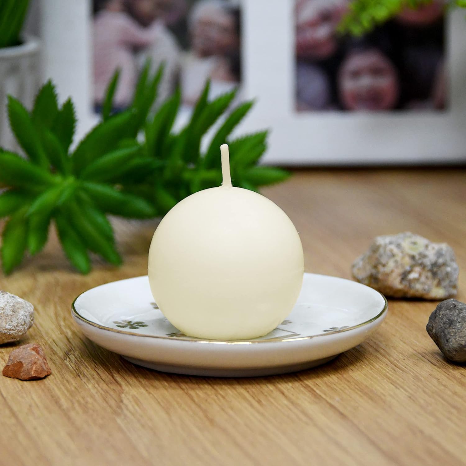 CBZ-004 – Velas de bola de 12 piezas, 2 pulgadas, marfil, número