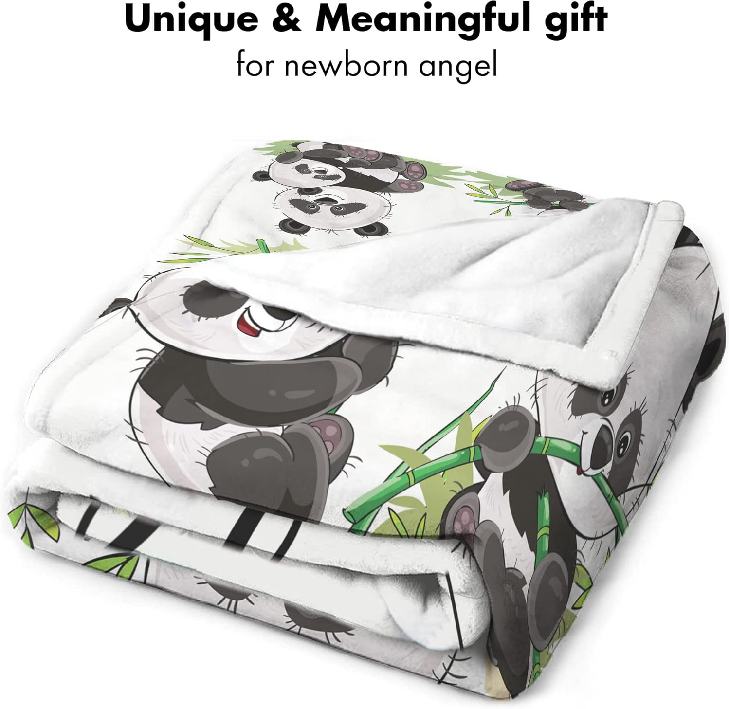 Manta de bebé panda personalizada, manta de bebé safari, manta de bebé de animales de la selva, manta de bebé bosque, manta de animal del zoológico