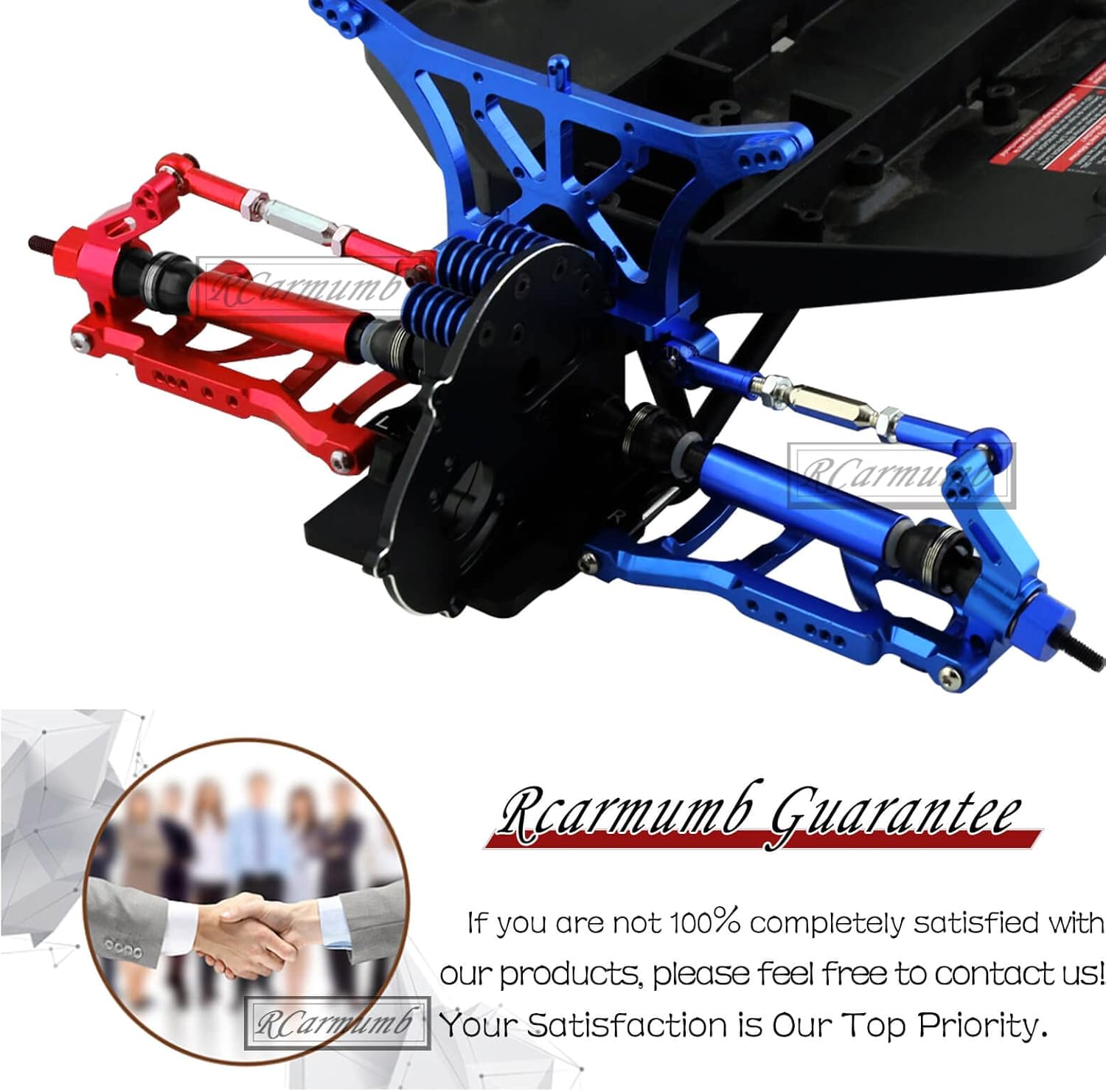 Pieza de mejoras para 110 Rustler VXL 2wdStampede VXL 2wd, 4 piezas de suspensión delantera y trasera de aluminio de aleación A para brazos de