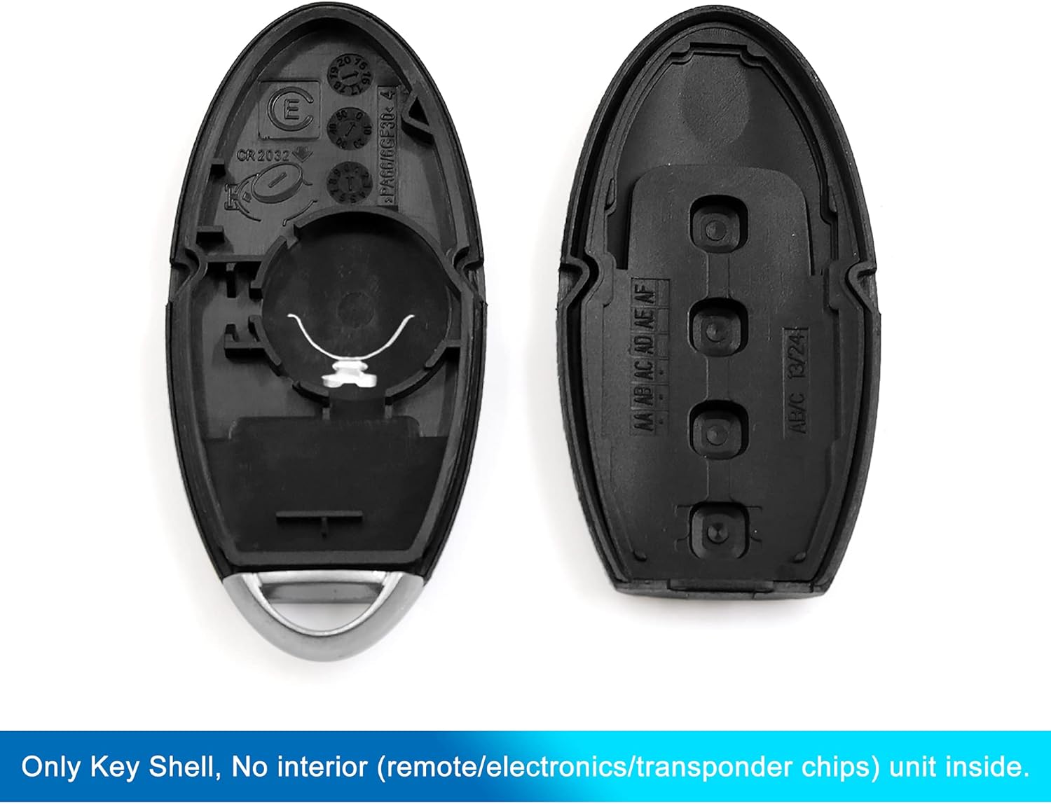 X AUTOHAUX 2 unids 4 botones sin cortar insertar llavero control remoto caso Shell para Nissan Altima 2007-2012 Maxima 2010-2014 reemplazo