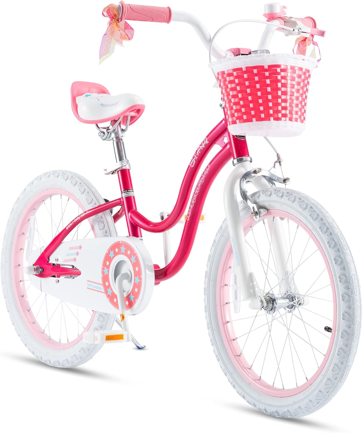 Royalbaby Stargirl – Bicicleta infantil para niñas de 12, 14, 16, 18, 20 pulgadas, con cesta para edades de 3 a 12 años