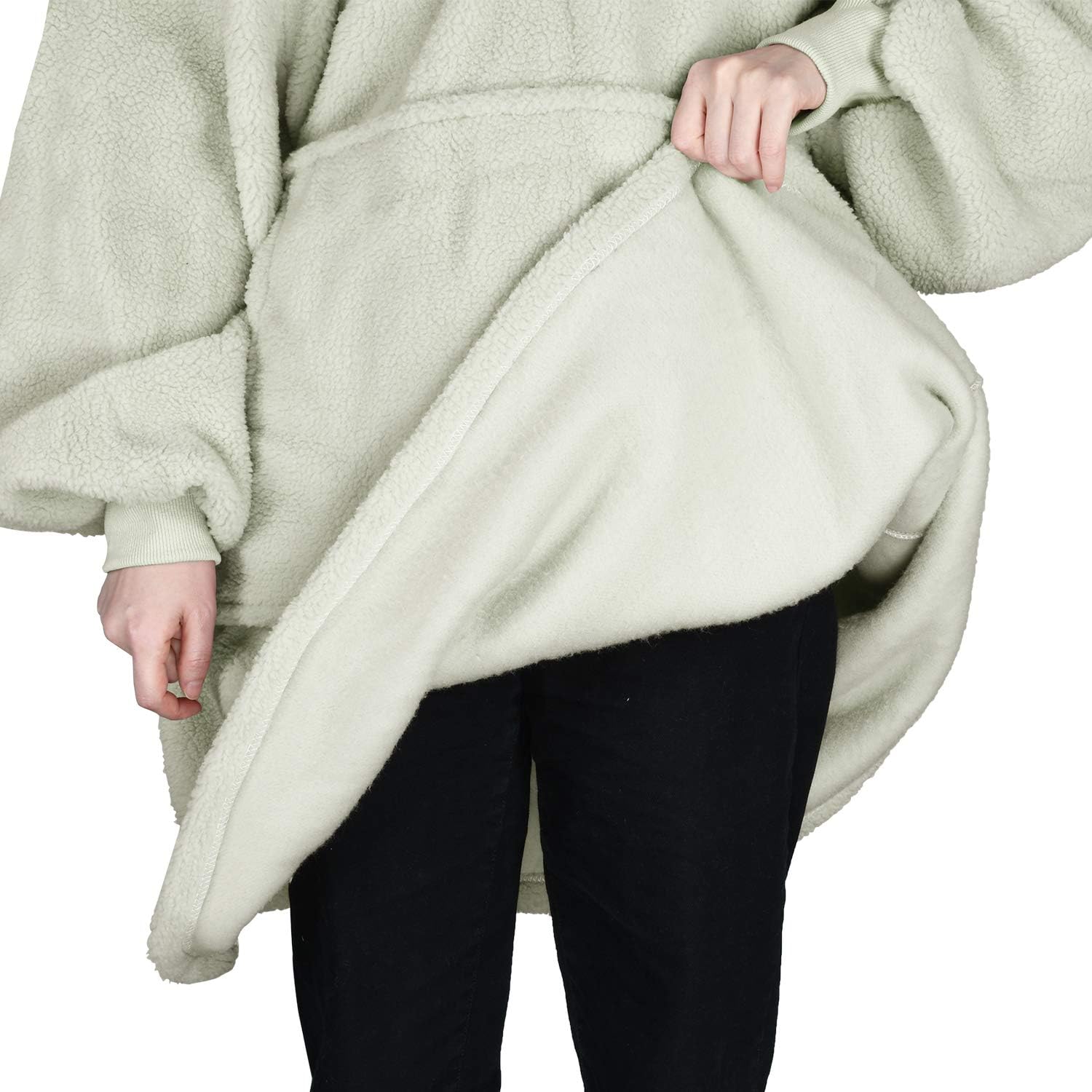 Catalonia – Sudadera con capucha de gran tamaño con cremallera, suéter gigante de oveja sintética. Bolsillo frontal grande, acogedora, cálida,