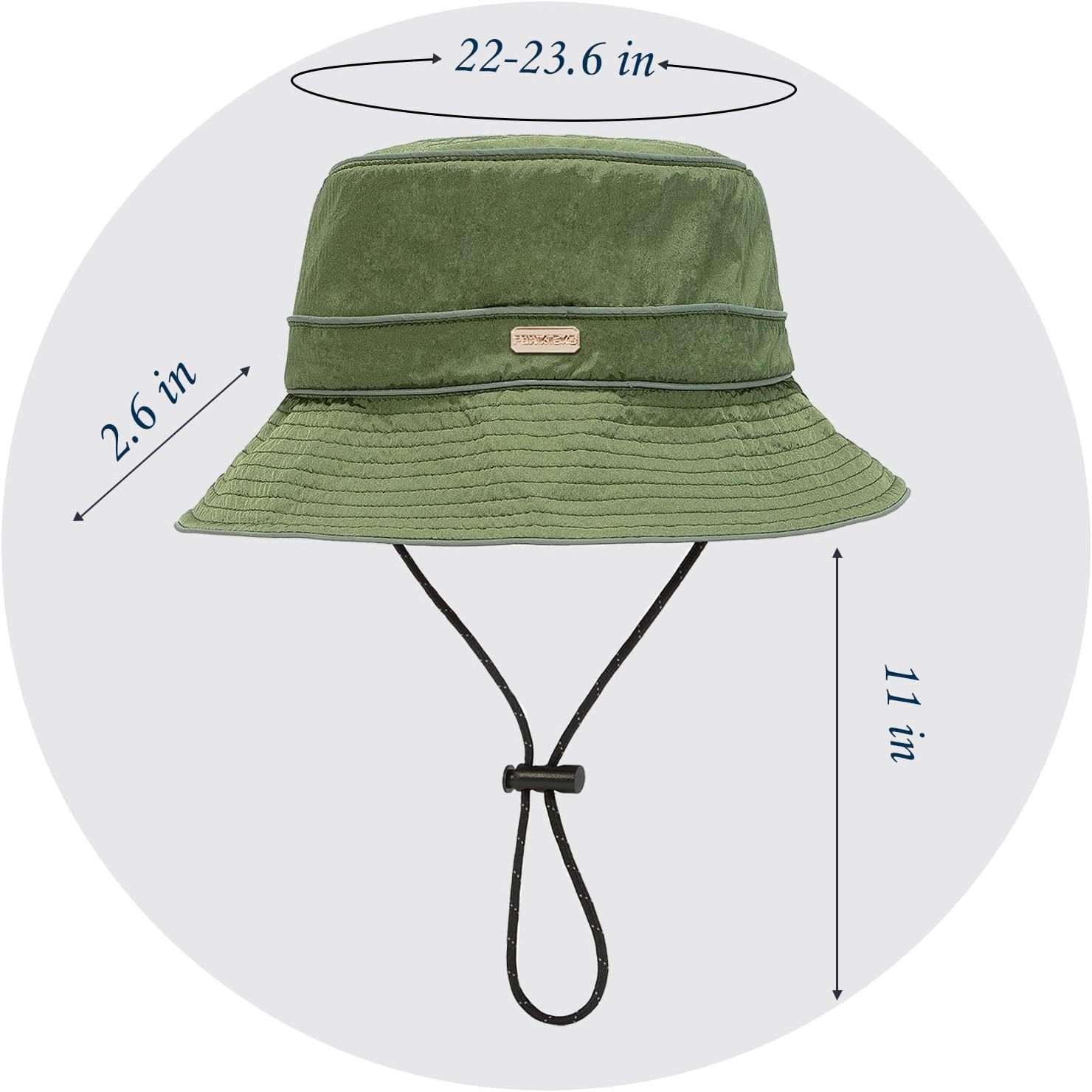Sombrero de sol UPF50+ para hombres y mujeres, impermeable, plegable, resistente al viento, para pesca, senderismo, jardín, safari, playa