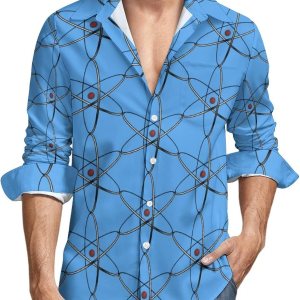 Physics Science Long Sleeve Shirts for Men Button Up Loose Fit Shirt Casual Blouse Top Physics Science Long Sleeve Shirts for Men Button Up Loose Fit Shirt Casual Blouse Top