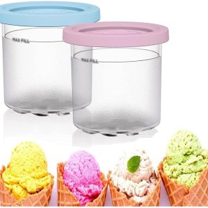 EVANEM 246 recipientes de creami, para pintas y tapas de crema ninja, 16 onzas, seguros y a prueba de fugas para máquina de helados serie NC301 EVANEM 246 recipientes de creami, para pintas y tapas de crema ninja, 16 onzas, seguros y a prueba de fugas para máquina de helados serie NC301