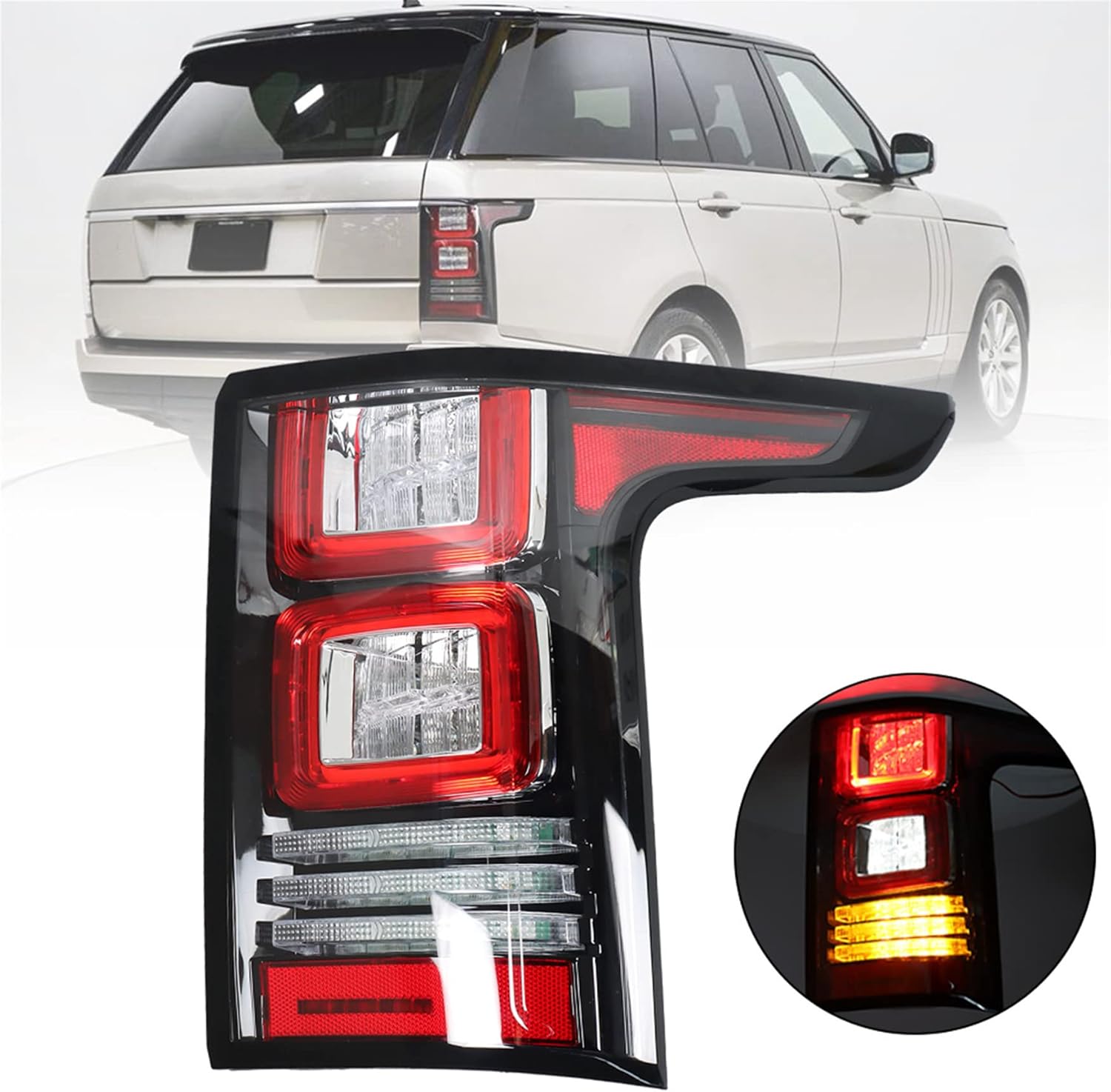 WFLNHB Reemplazo de luz trasera derecha para Land Rover Range Rover L405 2013-2017 Luz trasera luz de parada de freno indicador de advertencia lado