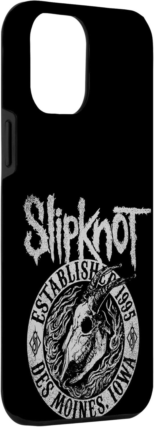 Funda negra oficial de Slipknot Goat Flames para iPhone 14 Pro Max