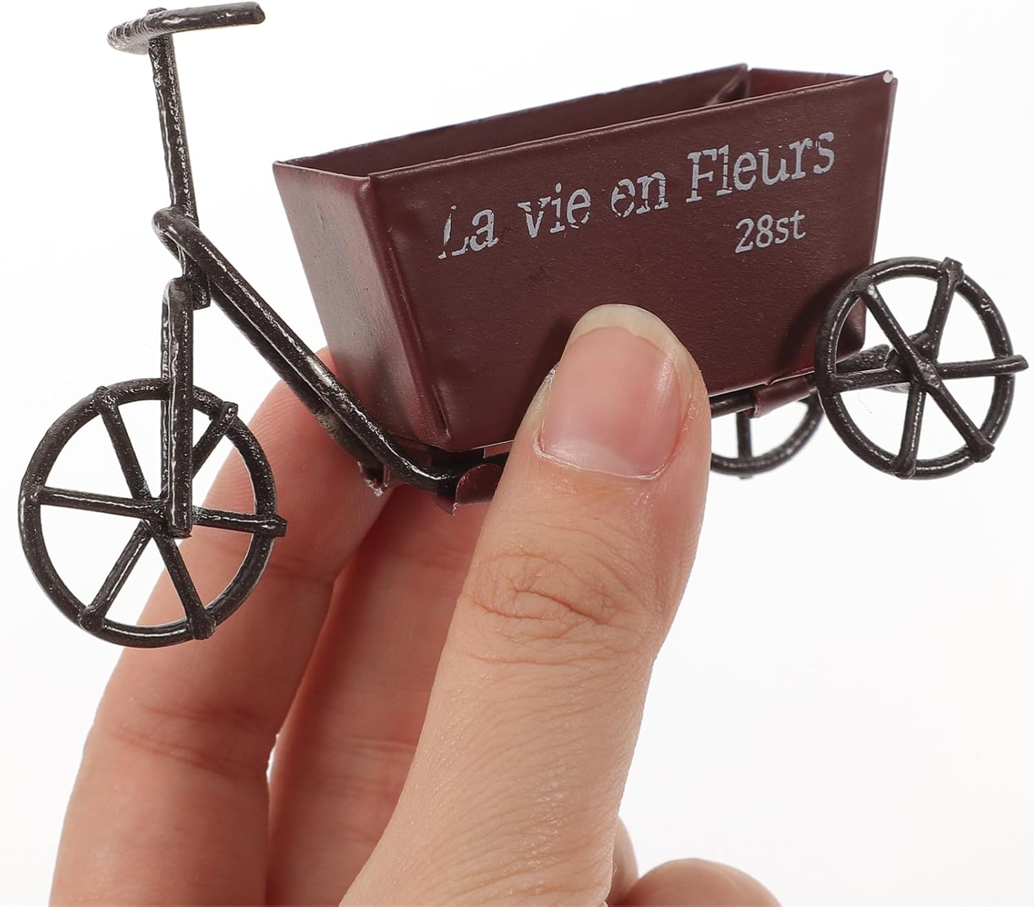 Yardenfun Caja Carretilla Maceta Maceta Carro Jardinera Carro Jardinera Carro Suculenta Maceta Micro Paisaje Macetero Maceta Soporte Metal Flower