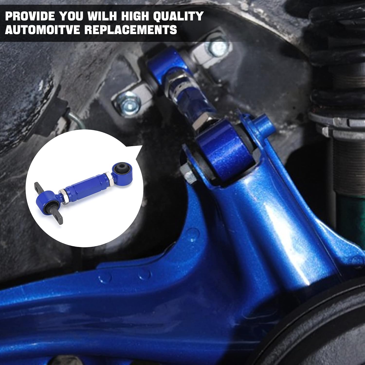 Integra EG – Brazo de control ajustable compatible con Honda Civic 92-00 (azul)