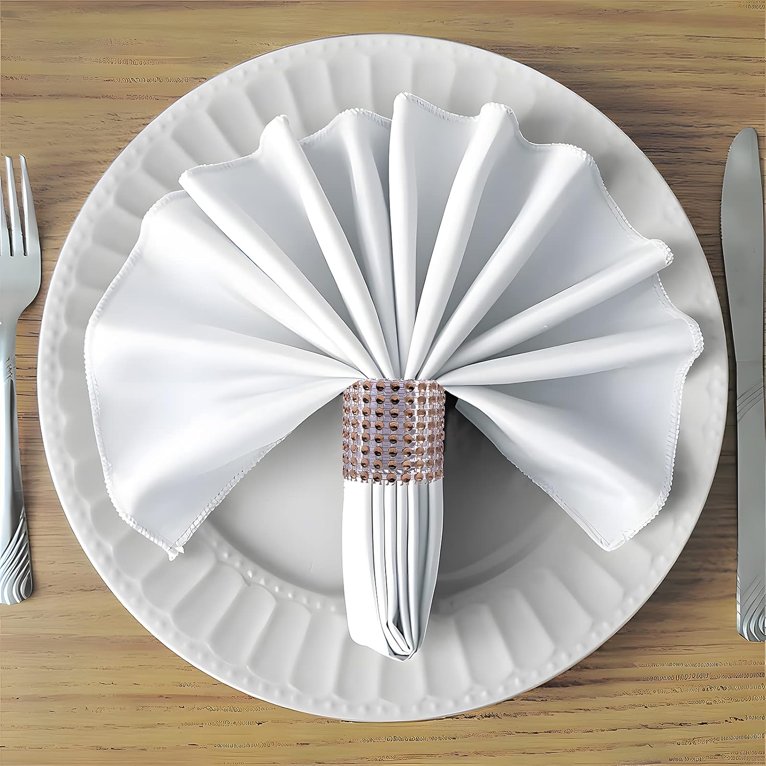50 servilleteros de café, servilleteros de diamantes de imitación para grandes eventos, decoraciones de mesa, bodas, fiestas, bricolaje