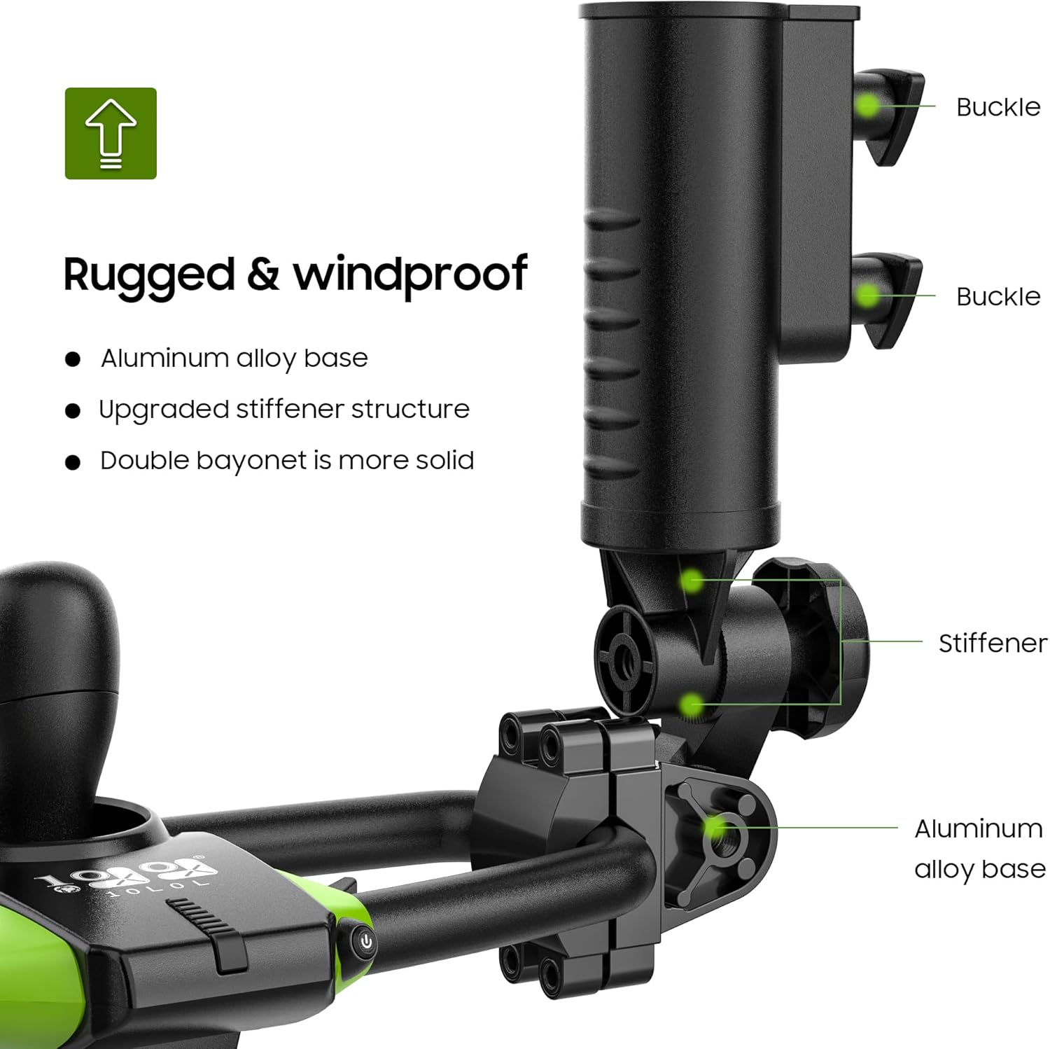 Kit de soporte de paraguas para carrito de golf, rotación de 180 grados, ajuste universal para la mayoría de cochecitos, bicicleta, carrito de golf
