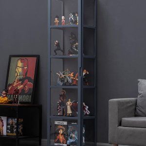 Gabinetes curio con puertas de vidrio vitrina de cristal gabinete curio gabinete de exhibición marco de bambú natural, seguro y saludable, diseño de Gabinetes curio con puertas de vidrio vitrina de cristal gabinete curio gabinete de exhibición marco de bambú natural, seguro y saludable, diseño de