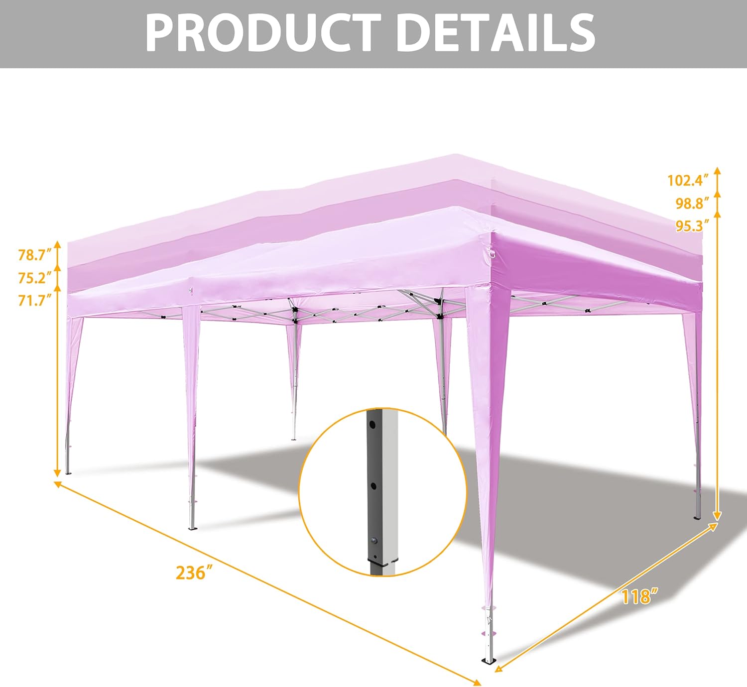 Tienda de campaña desplegable de 10 x 20 pies, para exteriores, comercial, instantánea, portátil, para fiestas, tienda de campaña de playa, refugio