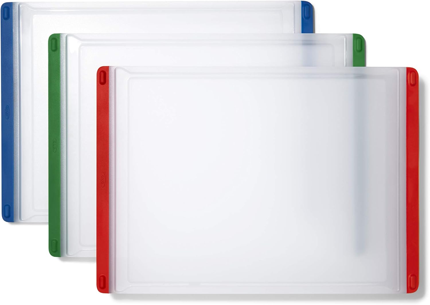 OXO Good Grips – Juego de tablas de cortar de plástico, 3 piezas para uso diario