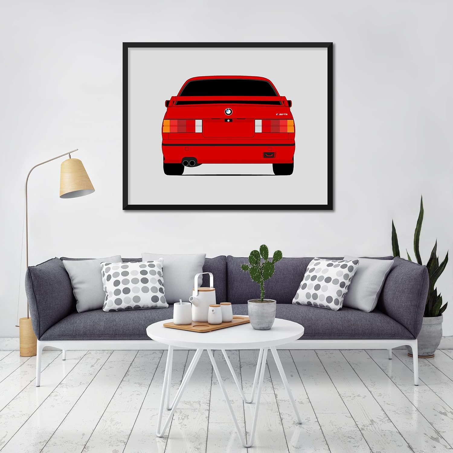 BMW M3 E30 (1986-1991) (Rear) Inspired Poster Print Wall Art Decor Handmade M Power BMW M (Unframed)