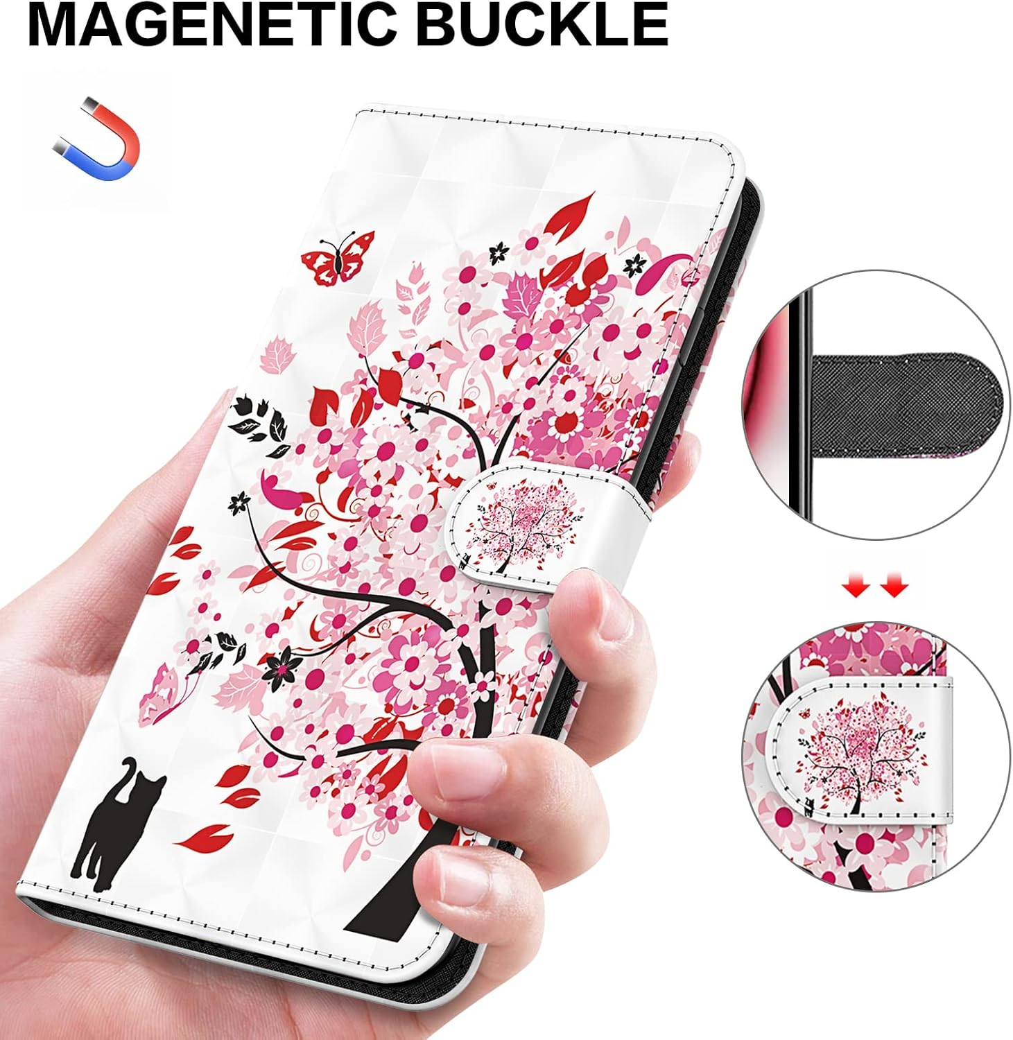 Funda para Moto G Stylus 5G 2022, cartera con tapa con tapa y bonito diseño de dibujos animados 3D, funda de piel sintética para niñas y mujeres,
