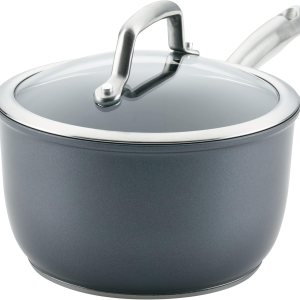 Anolon Accolade – Cacerola antiadherente anodizada dura forjada con tapa, 2.5 cuartos de galón, color gris piedra lunar Anolon Accolade – Cacerola antiadherente anodizada dura forjada con tapa, 2.5 cuartos de galón, color gris piedra lunar