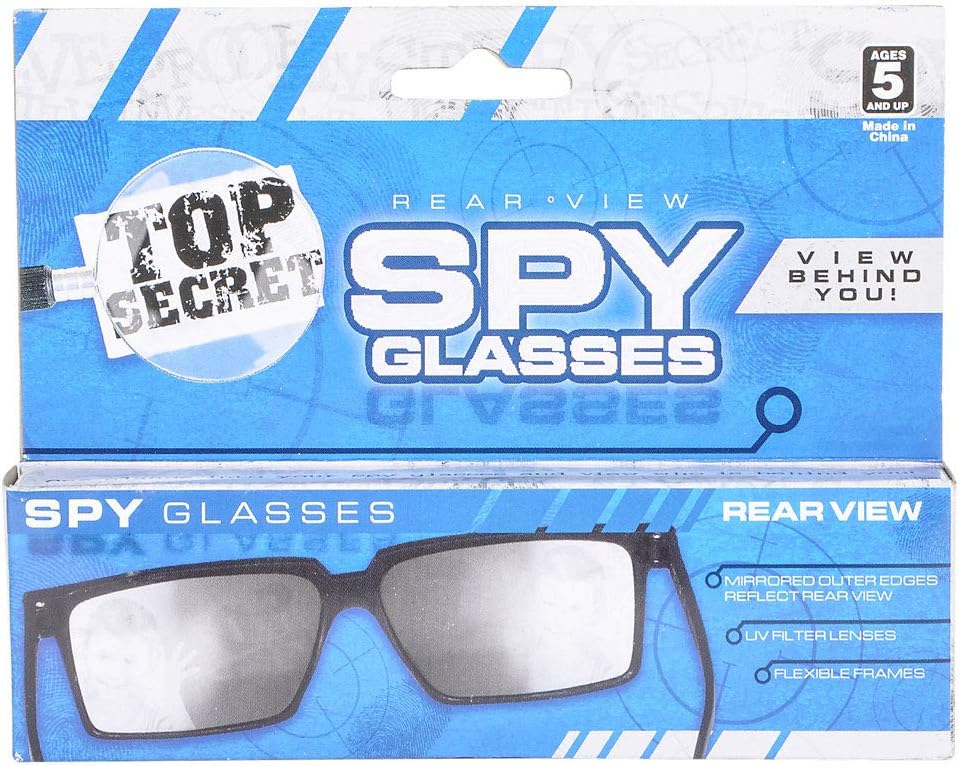 Top Secret Spy Glasses para niños, gafas de sol de visión trasera. Mira detrás de ti! Gadget de detective. Recuerdos perfectos para fiestas.