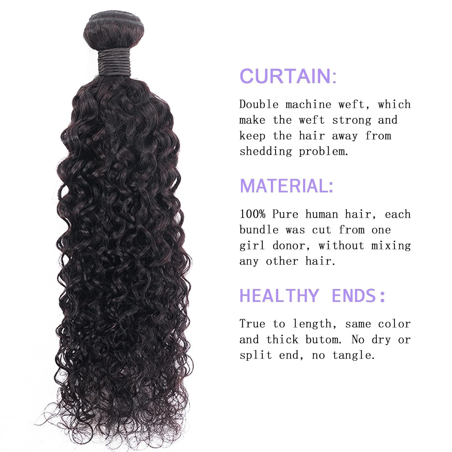 Manojos de cabello humano ondulado de 20 pulgadas, paquetes de ondas profundas 10A, cabello humano virgen brasileño 100% sin procesar, paquetes