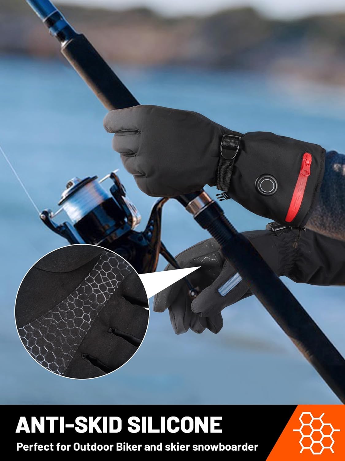 Guantes térmicos para hombres y mujeres, guantes de calefacción eléctrica recargable, guantes de esquí, calentadores de manos, guantes para esquí,