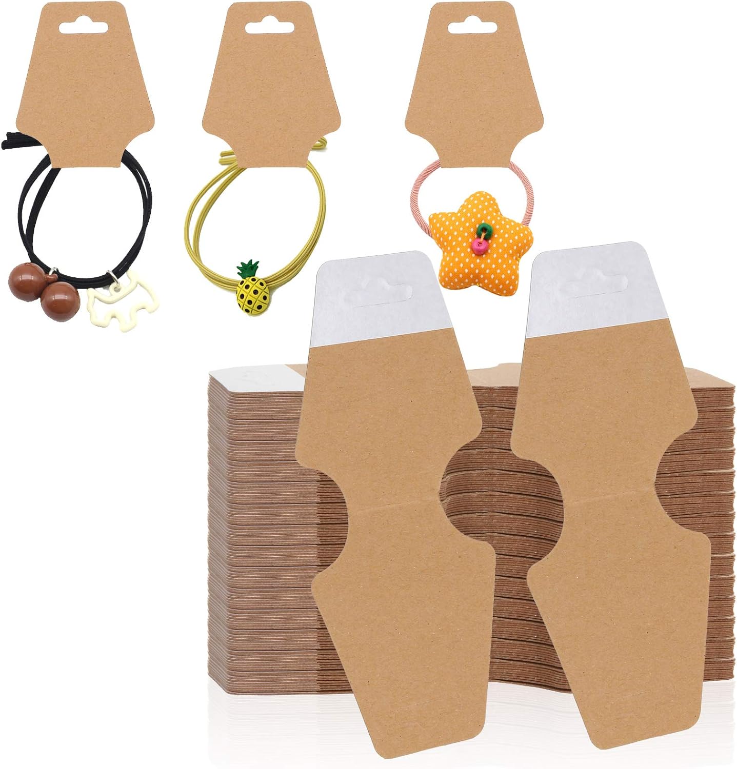 LISHINE 400 tarjetas de collar con adhesivo, tarjetas de exhibición de llavero para embalaje, tarjeta de exhibición de pulseras para vender,