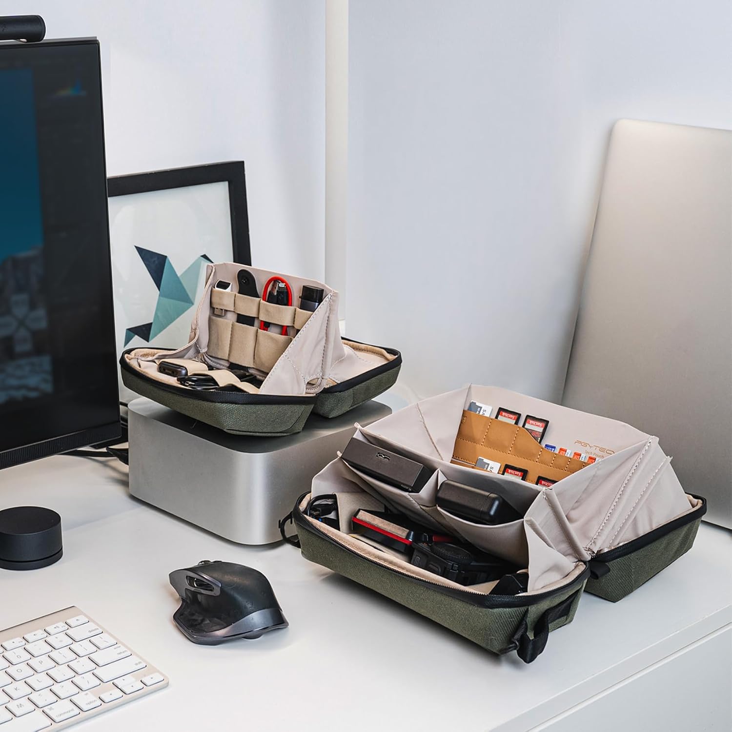 PGYTECH Mini Tech – Bolsa organizadora de electrónica pequeña impermeable, para cables, baterías de teléfono, tarjeta SD